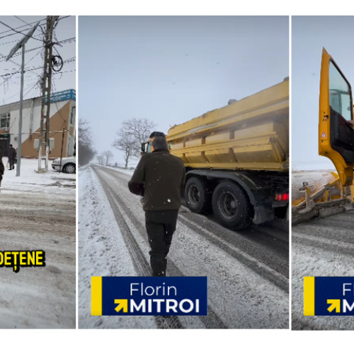 Activități de deszăpezire în județul Constanța