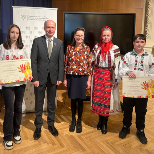 Festivitatea de premiere a concursului internațional de artă pentru copii la Ambasada Republicii Cehe