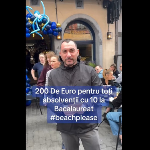 Pescobar oferă 200 de euro elevilor care obțin nota maximă la Bacalaureat