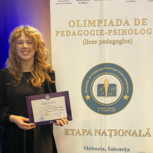 tânără elevă câștigătoare a olimpiadei naționale de psihopedagogie: doroteea hiriczko