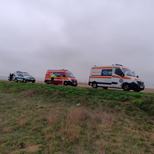 Accident în Albești, pe DJ 391: Un autoturism s-a ciocnit cu un tractor cu remorcă!