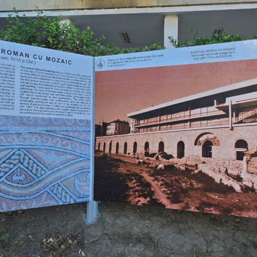 FOTO VIDEO Edificiul Roman cu Mozaic, aproape de redeschidere: de astăzi, constănțenii și turiștii pot vizita, în Piața Ovidiu, o expoziție foto-documentară