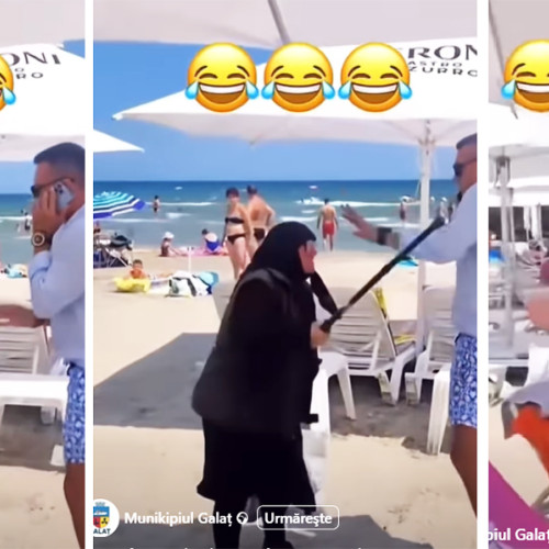 VIDEO ALERTĂ 112 pe o plajă din Mamaia Nord: Un bărbat a fost agresat de o femeie ce practică cerșetoria