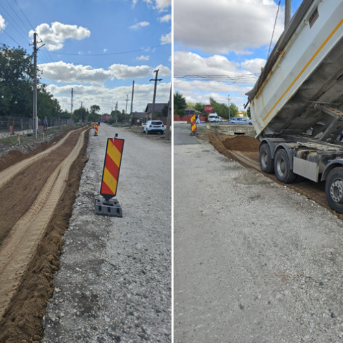 Se derulează lucrările de reabilitare pe drumul județean 392 din Constanța