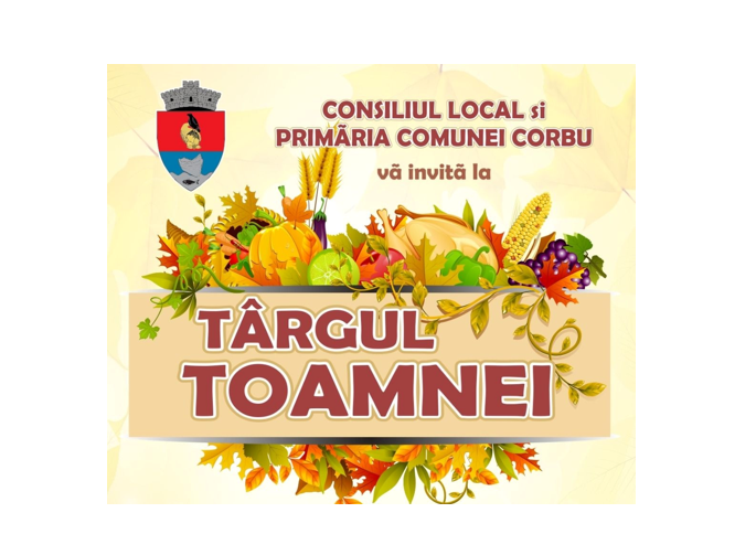 Târgul Toamnei în Parcul Căminului Cultural Corbu la începutul lunii octombrie