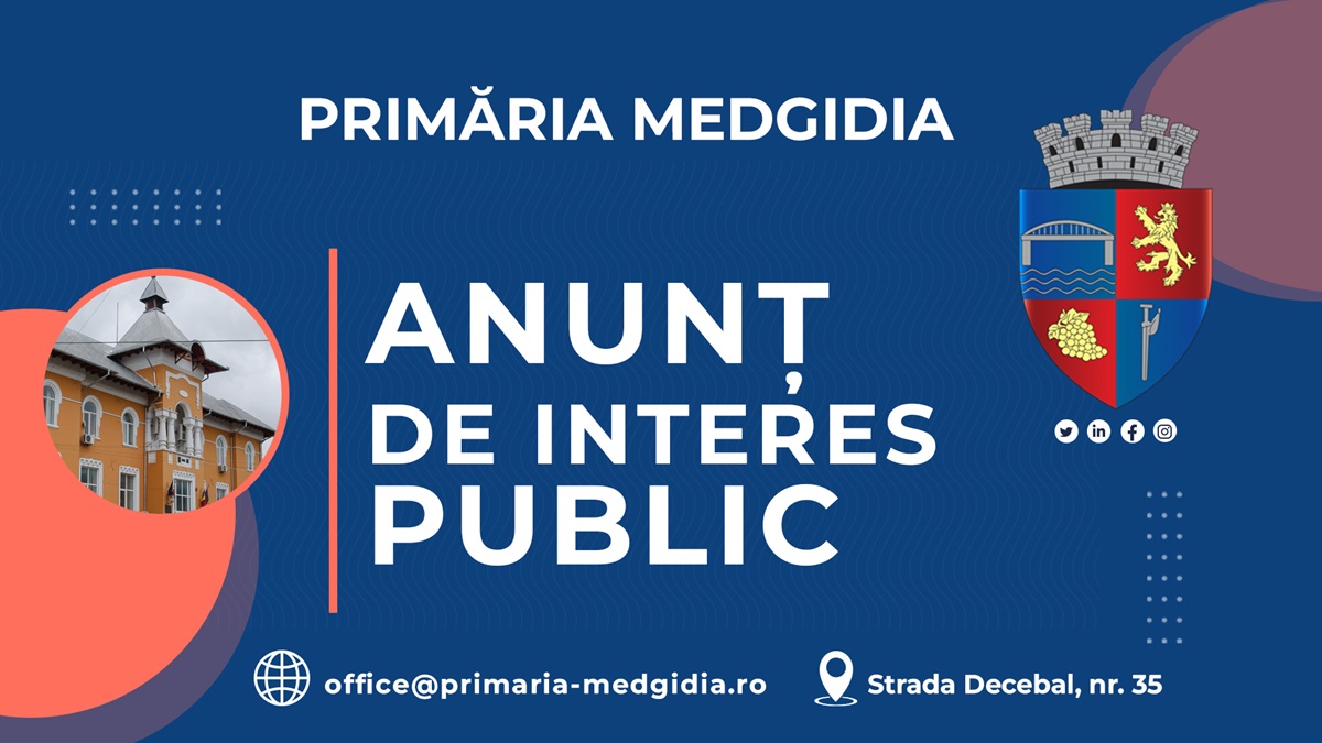 Primăria Medgidia avertizează cetățenii să urmeze măsuri de siguranță în caz de vreme severă